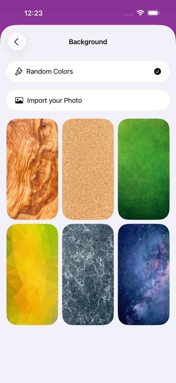 The background picker